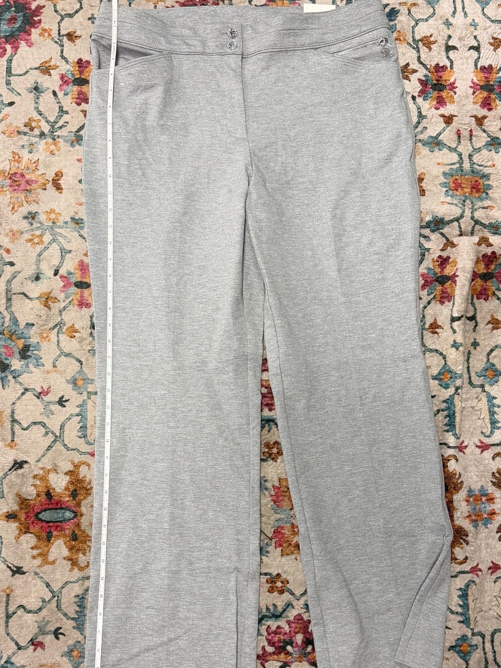 Girls' Gray Knit Pull-On Pants - Brand Unknown